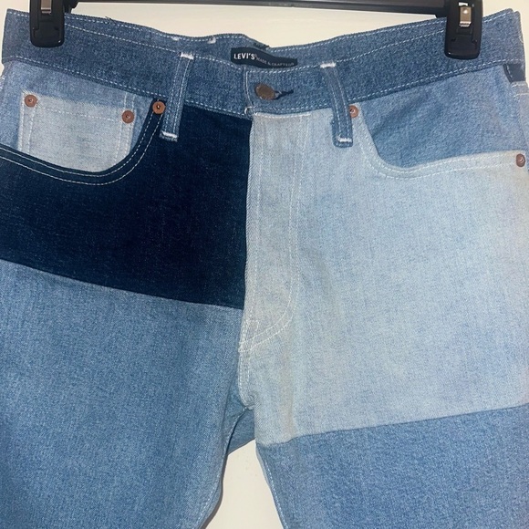 NWOT- Men’s Levi's 501 Made & Crafted Patchwork Original Fit Jeans. Size 32 x 32 - Picture 3 of 12